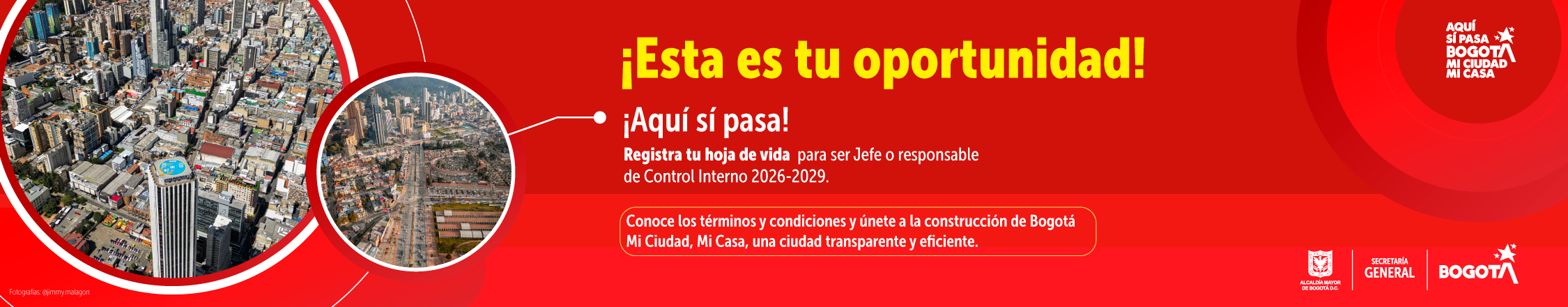 Registra tu hoja de vida para ser jefe o responsable de Control Interno 2026-2029