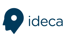 logotipo ideca, silueta cabeza de perfil