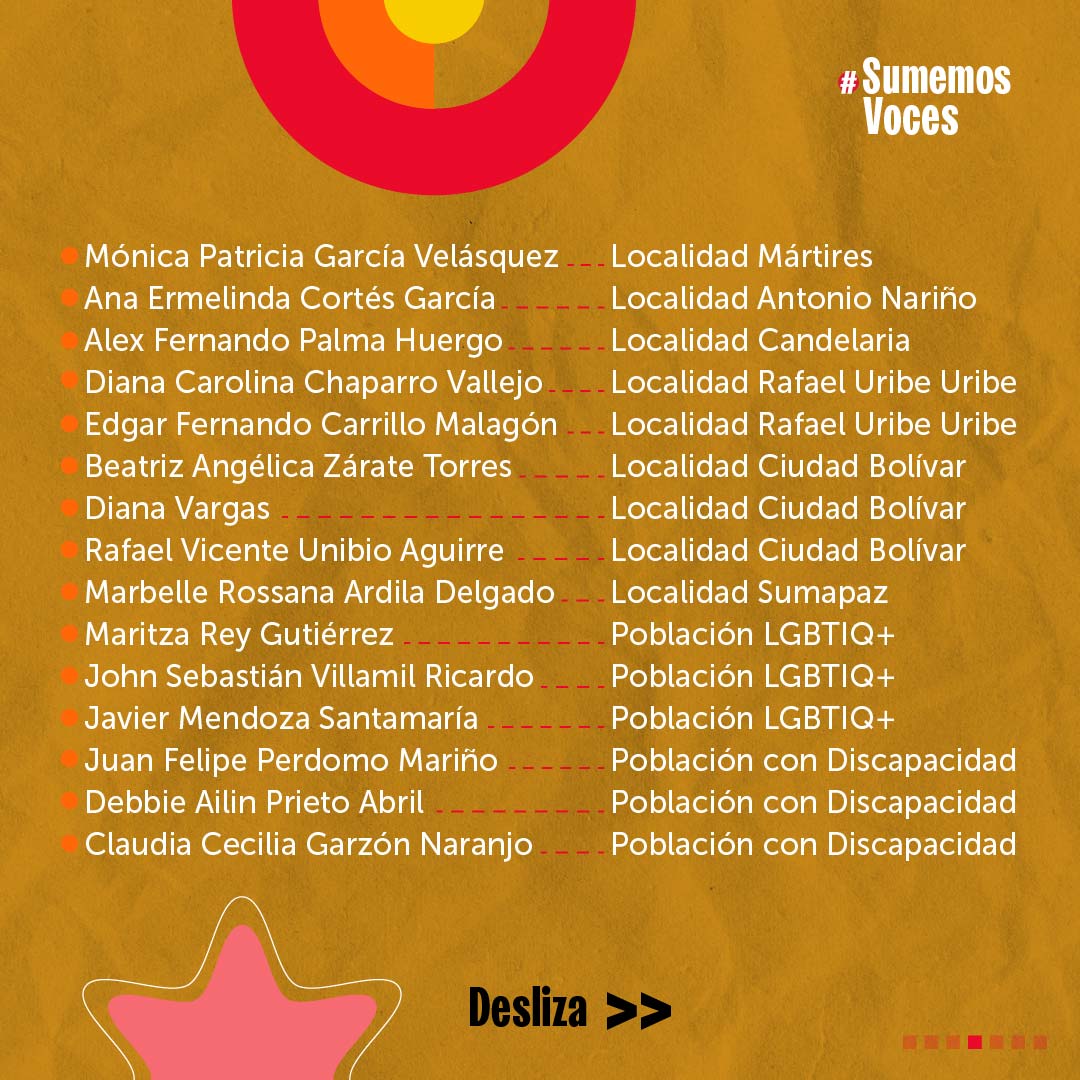 Pieza 4 de carrusel sobre publicación listado de los y las Asambleístas.