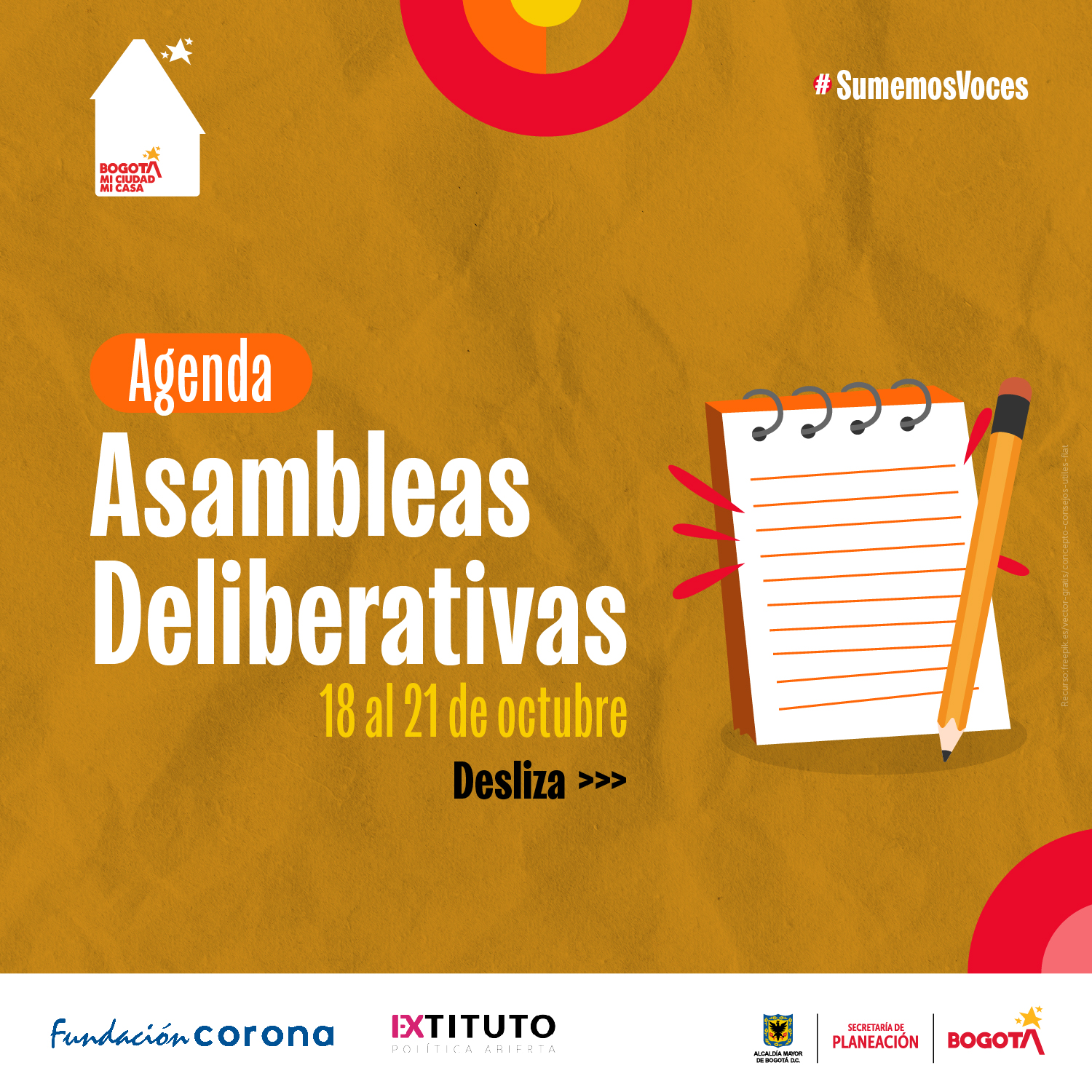Pieza numero 1 de carrusel sobre la entrada a la lectura de la agenda de Asambleas Deliberativas