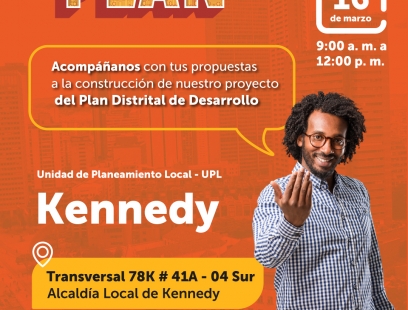 Hombre afrodescendiente invitando a participar