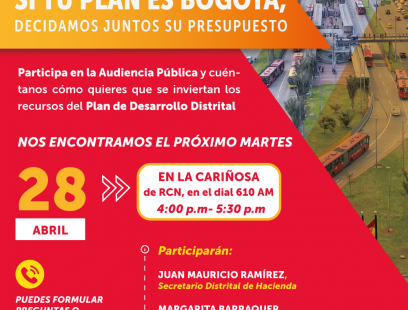 Pieza comunicativa Audiencia Pública Plan Plurianual