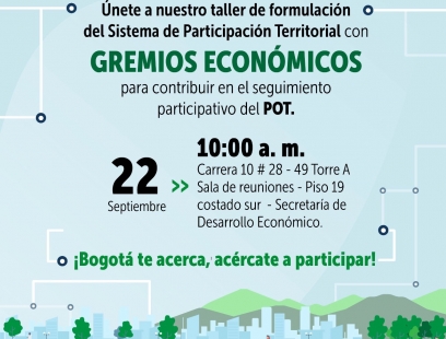 Taller Sistema de Participación Territorial con Gremios Económicos