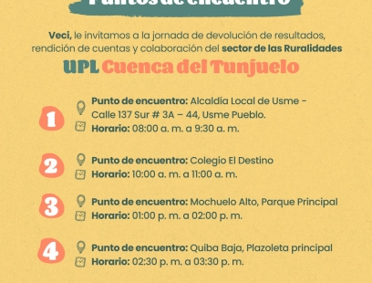 Jornada de devolución Unidades de Planeamiento Local sector ruralidades – UPL Cuenca del Tunjuelo