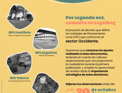 Consulte en Legalbog el Proyecto de decreto Unidades de Planeamiento Local (UPL) sector Occidente