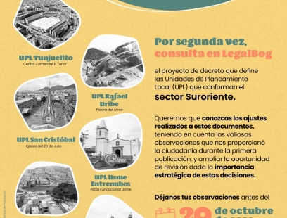 Consulte en Legalbog el Proyecto de decreto Unidades de Planeamiento Local (UPL) sector suroriente