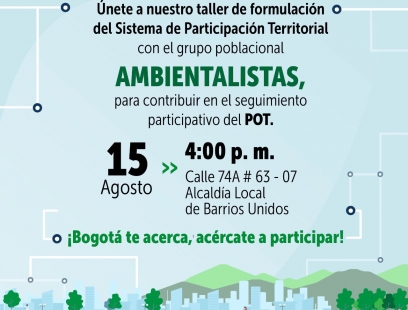 Sistema de Participación Territorial con el grupo poblacional Ambientalistas