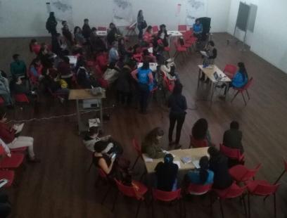 Mesa de trabajo con las mujeres asistentes a la Socialización POT