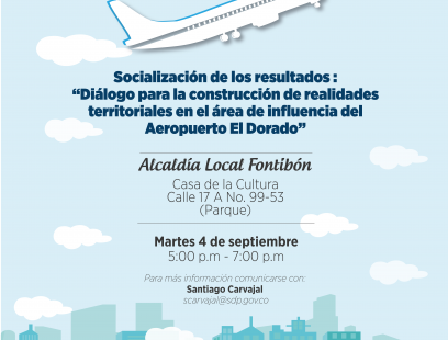 Pieza comunicativa resultados Diálogo para la construcción de realidades territoriales en el área de influencia del aeropuerto el Dorado