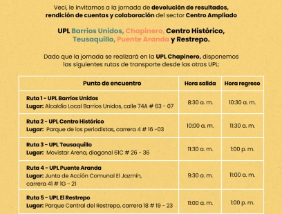 Jornada de devolución Unidades de Planeamiento Local Sector Centro Ampliado
