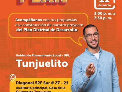 Hombre invitando a participar