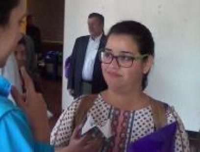 Ciudadana llegando a la Socialización POT Localidad de Usaquén