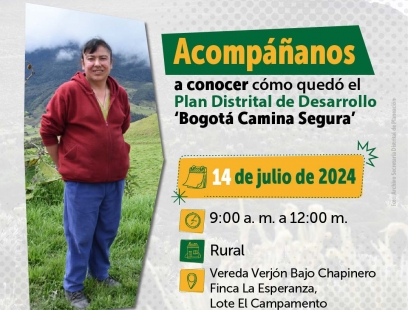Mujer en la zona rural de Bogotá