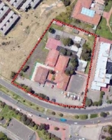 Imagen aérea satelital, con el polígono de intervención del Plan de Regularización y Manejo 