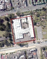 Imagen aérea satelital, con el polígono de intervención del Plan de Regularización y Manejo 