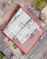 Imagen aérea satelital, con el polígono de intervención del Plan de Regularización y Manejo 