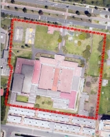 Imagen aérea satelital, con el polígono de intervención del Plan de Regularización y Manejo 