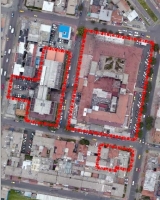 Imagen aérea satelital, con el polígono de intervención del Plan de Regularización y Manejo 
