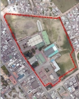 Imagen aérea satelital, con el polígono de intervención del Plan de Regularización y Manejo 