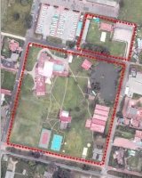 Imagen aérea satelital, con el polígono de intervención del Plan de Regularización y Manejo 
