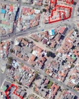 Imagen aérea satelital, con el polígono de intervención del Plan de Regularización y Manejo 