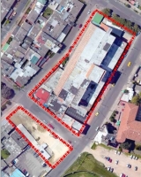 Imagen aérea satelital, con el polígono de intervención del Plan de Regularización y Manejo 