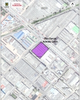 Imagen satelital que contiene la delimitación y localización del PPRU "Avenida Colón"