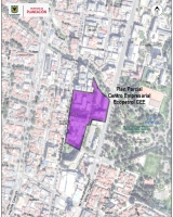 Imagen satelital que contiene la delimitación y localización del PPRU Centro Empresarial Ecopetrol CEE