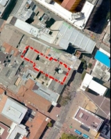 Imagen aérea satelital, con el polígono de intervención del Plan de Regularización y Manejo 