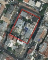 Imagen aérea satelital, con el polígono de intervención del Plan de Implantación.