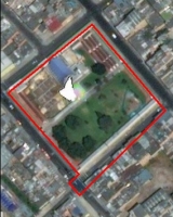 Imagen aérea satelital, con el polígono de intervención del Plan de Regularización y Manejo 