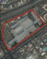 Imagen aérea satelital, con el polígono de intervención del Plan de Regularización y Manejo 