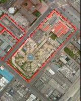 Imagen aérea satelital, con el polígono de intervención del Plan de Regularización y Manejo 