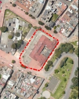Imagen aérea satelital, con el polígono de intervención del Plan de Regularización y Manejo 