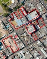 Imagen aérea satelital, con el polígono de intervención del Plan de Regularización y Manejo 