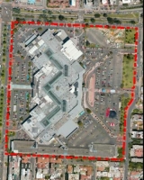 Imagen aérea satelital, con el polígono de intervención del Plan de Implantación.