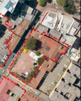 Imagen aérea satelital, con el polígono de intervención del Plan de Regularización y Manejo 