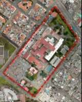 Imagen aérea satelital, con el polígono de intervención del Plan de Regularización y Manejo 