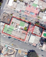 Imagen aérea satelital, con el polígono de intervención del Plan de Implantación.