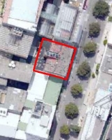 Imagen aérea satelital, con el polígono de intervención del Plan de Regularización y Manejo 