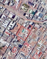 Imagen aérea satelital, con el polígono de intervención del Plan de Regularización y Manejo 