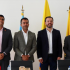 Julián Sánchez alcalde de Soacha, Emilio Rey gobernador de Cundinamarca, Carlos Fernando Galán alcalde de Bogotá,  Luis Lota director Región Metropolitana 