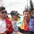 Alcaldesa, Claudia López y el director de Diversidad Sexual, Poblaciones y Géneros, David Alonso, en la marcha del Orgullo Gay