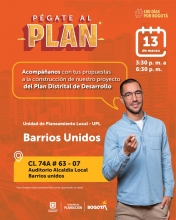 Hombre invitando a participar