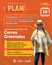 Mujer con ruana y sombrero