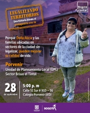 Taller Legalización de barrios UPL Porvenir - Sector Brisas el Tintal