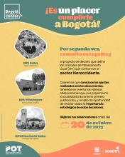 Consulte en Legalbog el Proyecto de decreto Unidades de Planeamiento Local (UPL) sector Noroccidente