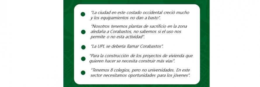 Frases de la jornada presencial en la UPL Patio Bonito.