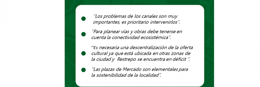 Frases de la jornada presencial en la Restrepo. 