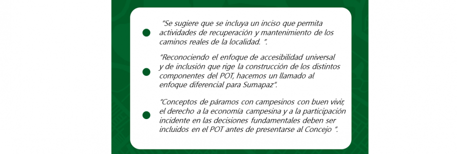 Frases de la jornada presencial en la UPL Sumapaz.